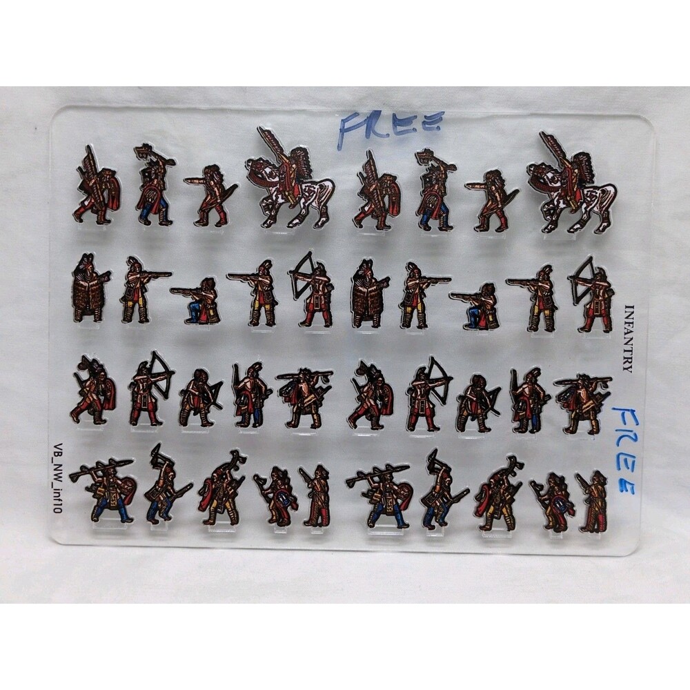 WoFun The French And Indian War Iroquois Infantry Plexiglass Miniatures